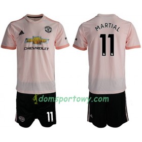 Koszulka Manchester United Martial 11 Dziecięcy Wyjazdowe Koszulki Piłkarskie 2018-2019 Krótki Rękaw